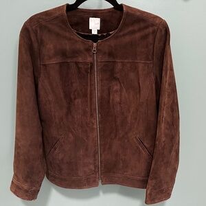 Brown Suede Leather Jacket